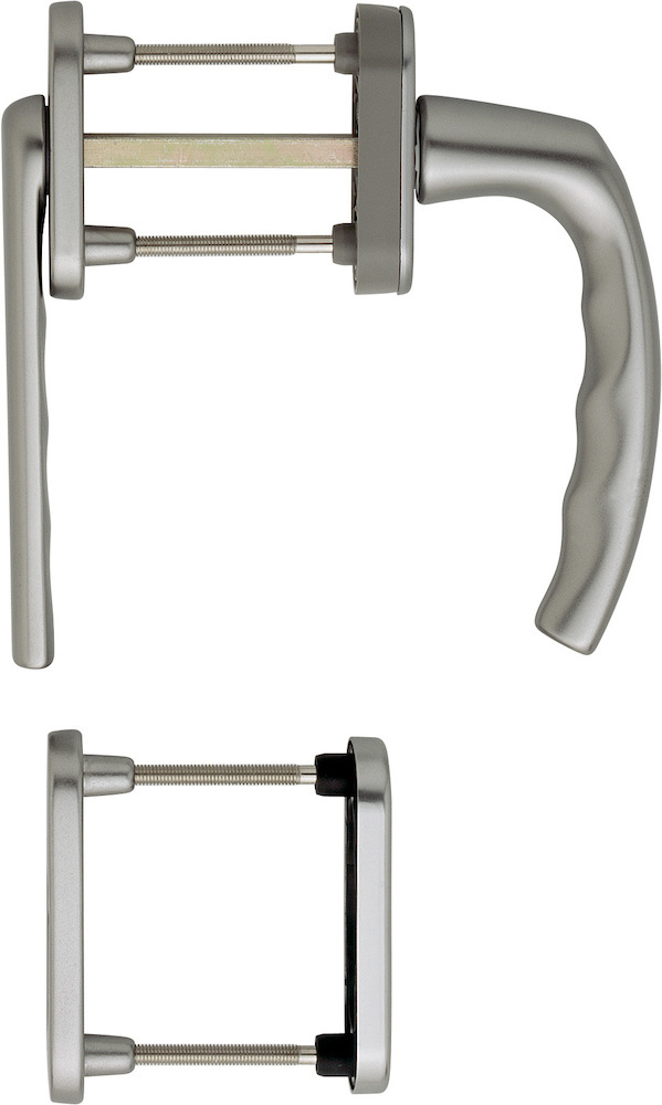 HOPPE® Fenstertürgriffgarnitur Atlanta 0990KH/66N/U26, Aluminium, 2266081