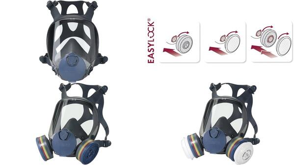 Moldex EasyLock 900301 Atemschutz Vollmaske ohne Filter Kleidergröße: L