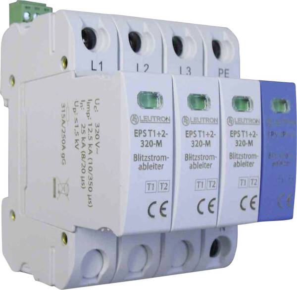 Leutron 380701 EPS T1+2/3+1-320-12.5-FM Überspannungsschutzgerät Überspannungsschutz für: Vertei