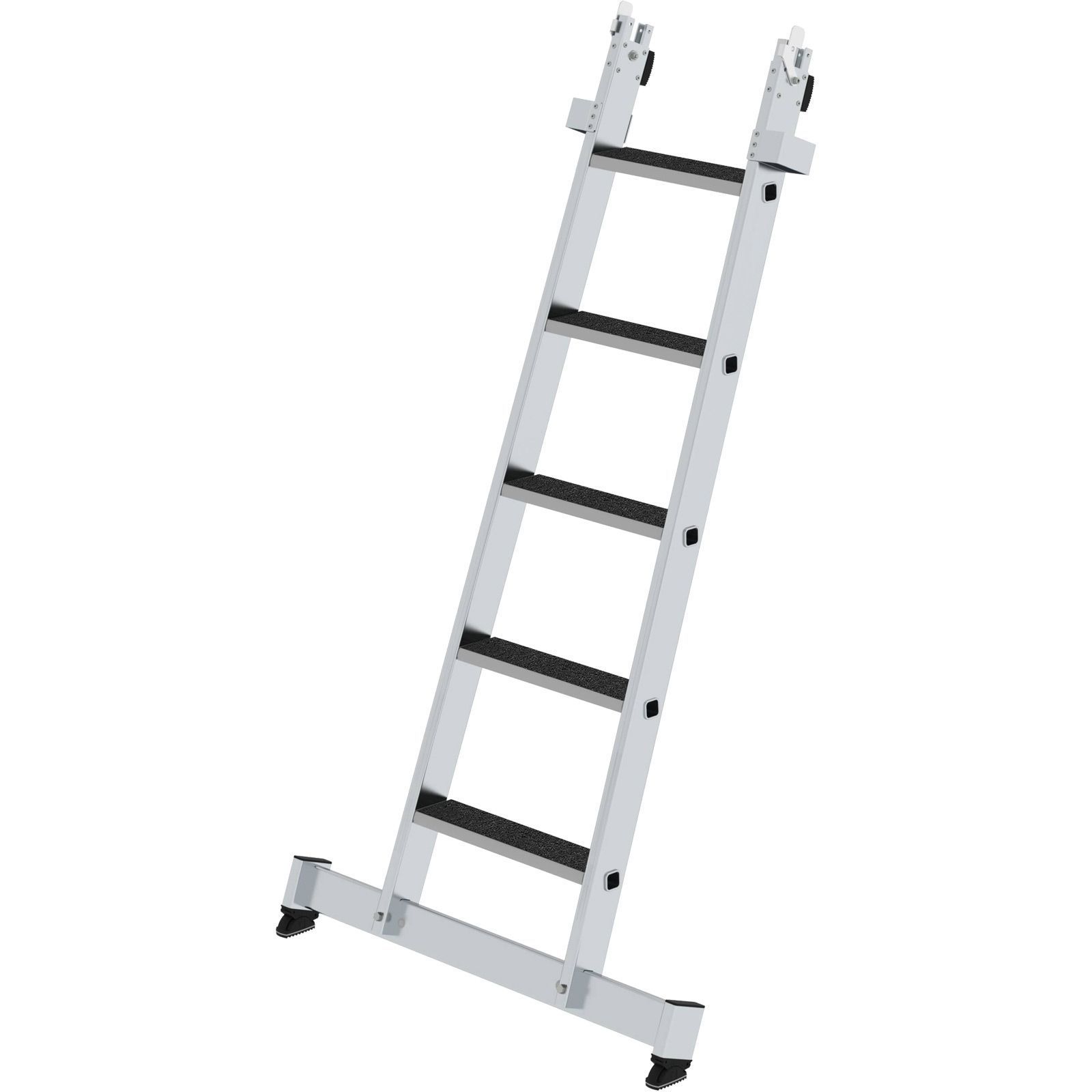 Günzburger Steigtechnik Stufen-Glasreinigerleiter Unterteil mit nivello-Traverse und clip-step R13 5 Stufen - 012017